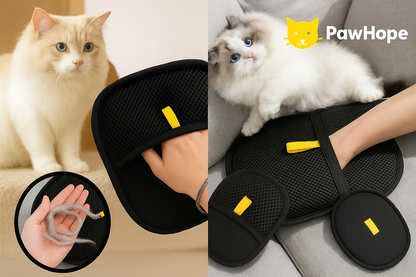 Gant Retrait de Poils Double Face pour Chats et Chiens - Soins et Nettoyage | PawHope